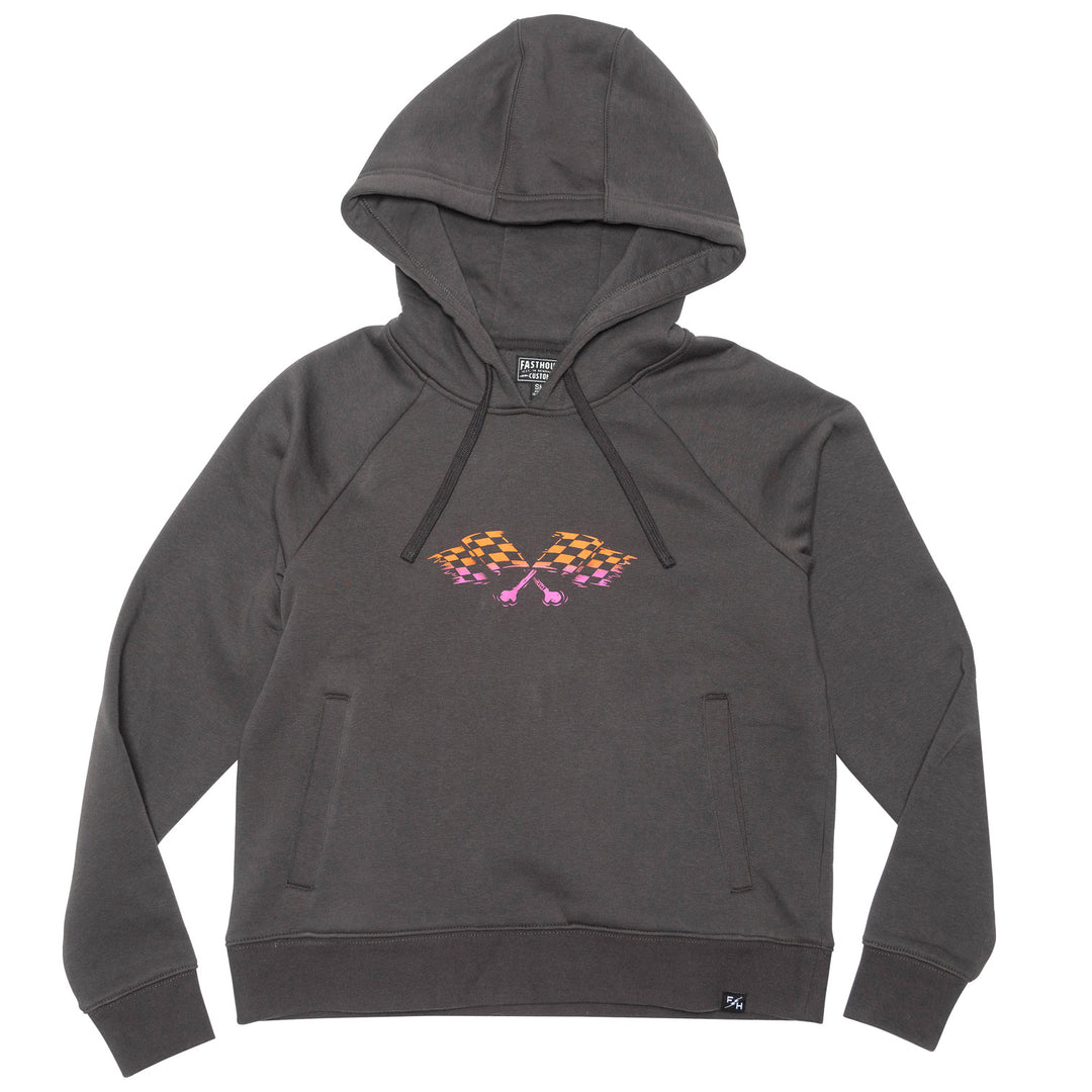 Fasthouse Women's Sun Struck Hooded Pullover Black - Front View