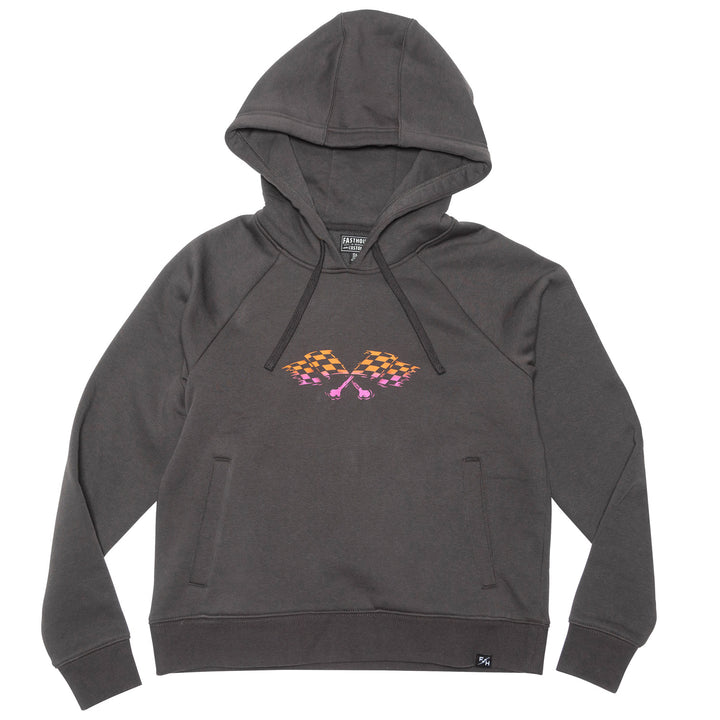 Fasthouse Women's Sun Struck Hooded Pullover Black - Front View