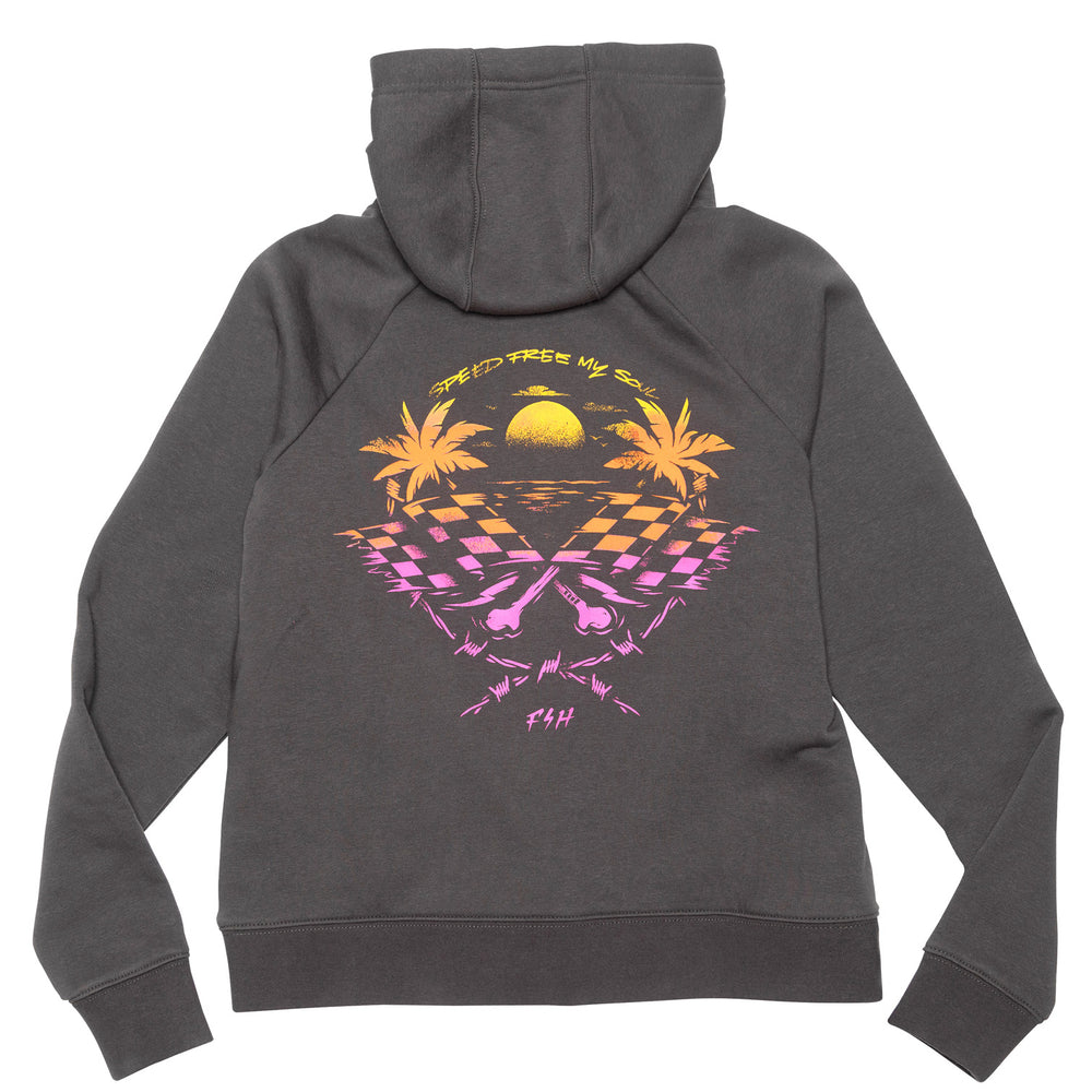 Fasthouse Women's Sun Struck Hooded Pullover Black - Rear View