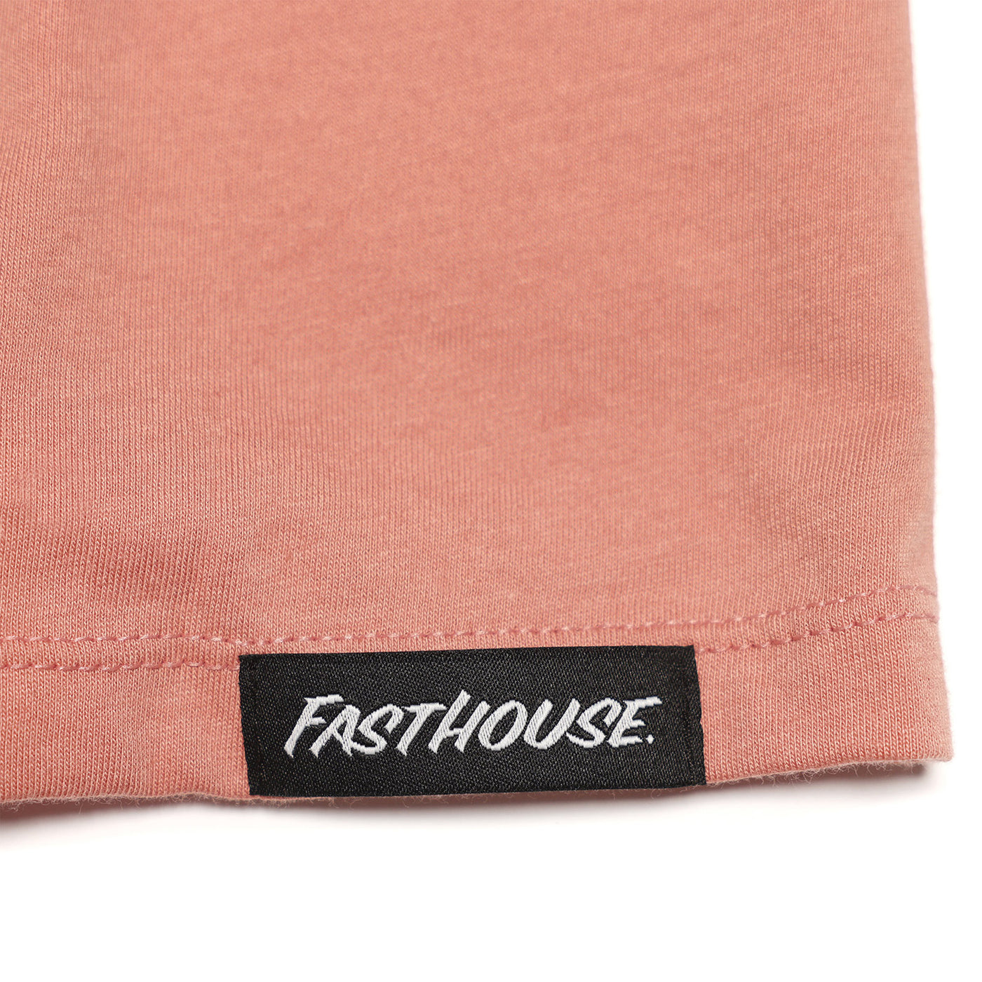 Fasthouse Women's Vow Tee Terracotta - CLose-Up of Tag Sewn into Hem