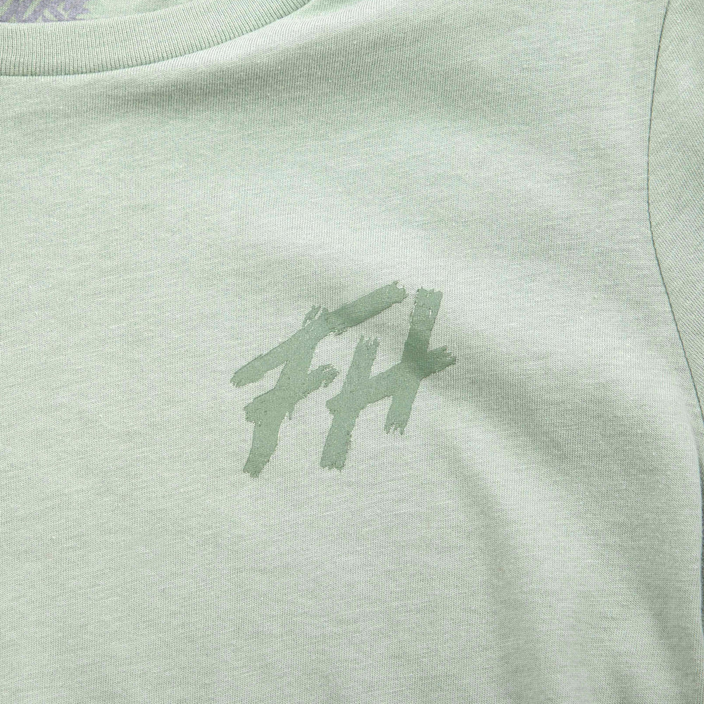 Fasthouse Women's WFF SS Tee Sage - Close-Up of Graphic on Front