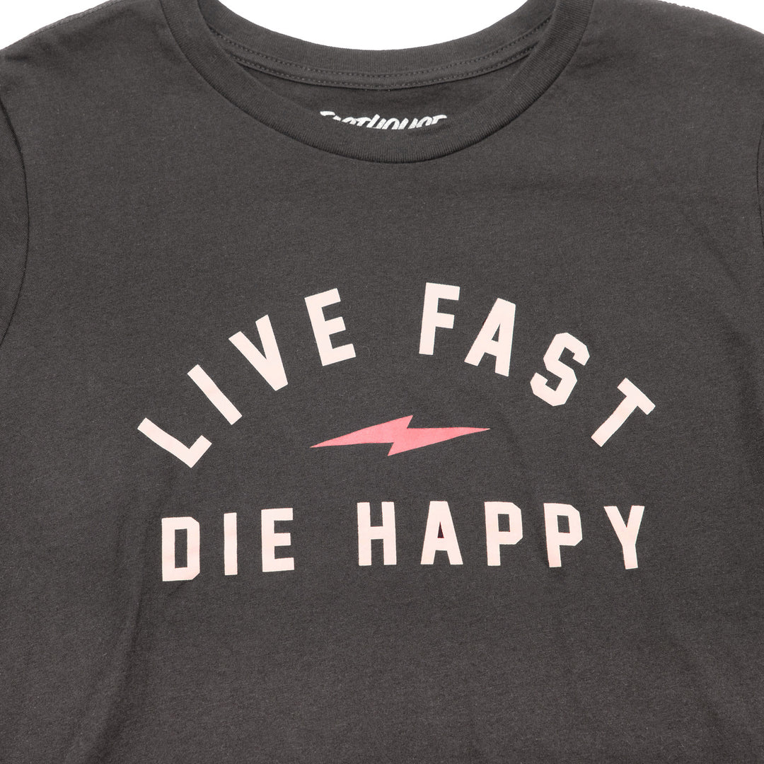 Fasthouse Women's Wired SS Tee Black - Close-Up of Graphic on Front