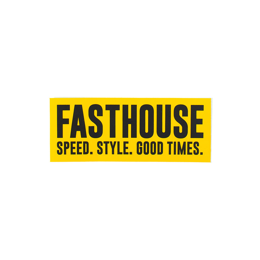 Fasthouse Yellow Good Times Sticker - Flat View