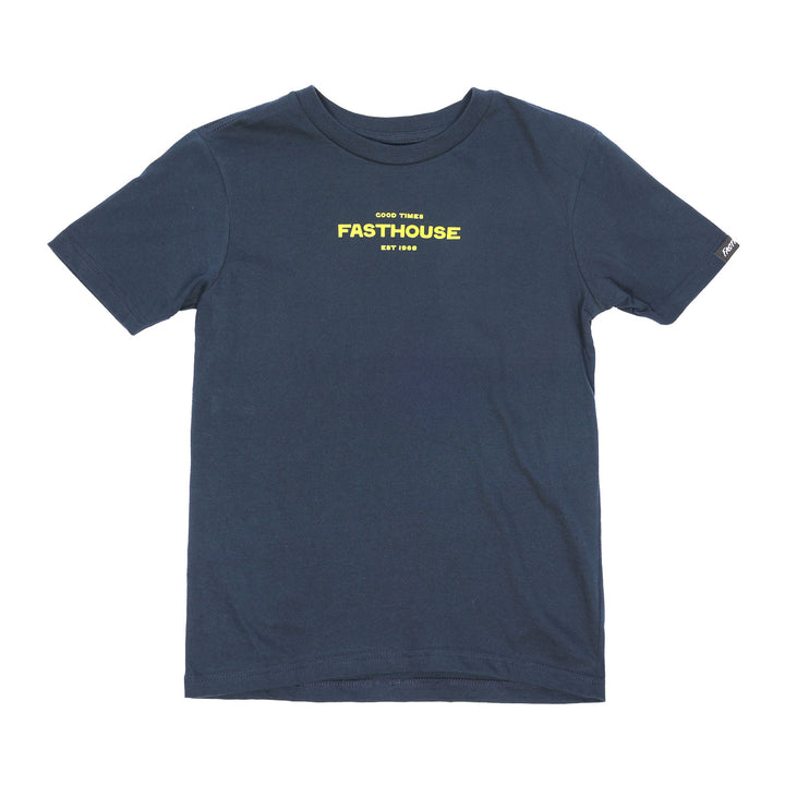 Fasthouse Youth Anchor SS Tee Midnight Navy - Front View