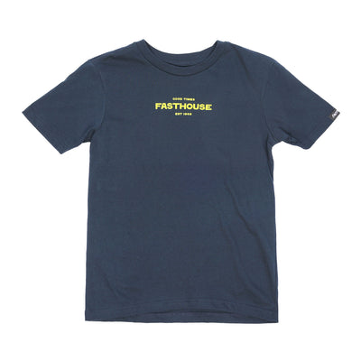 Fasthouse Youth Anchor SS Tee Midnight Navy - Front View
