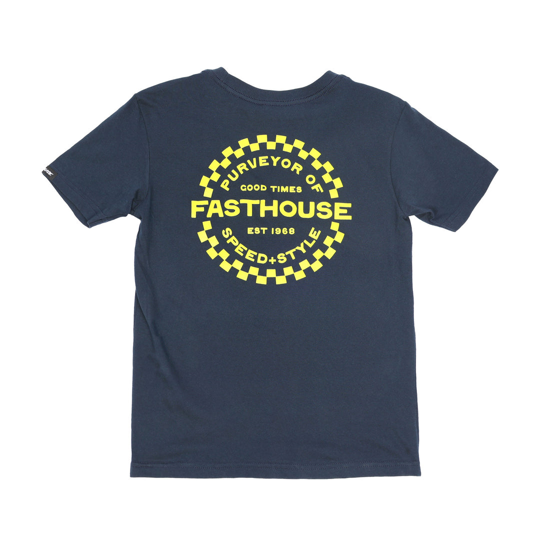 Fasthouse Youth Anchor SS Tee Midnight Navy - Rear View