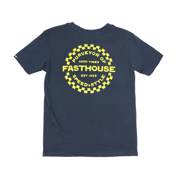 Fasthouse Youth Anchor SS Tee Midnight Navy - Rear View