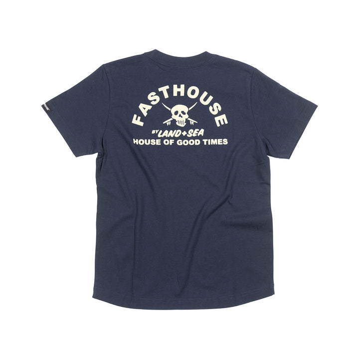 Fasthouse Youth Break Tee Navy - Rear View