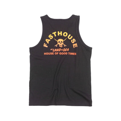 Fasthouse Youth Break Tank Top Black - Rear View