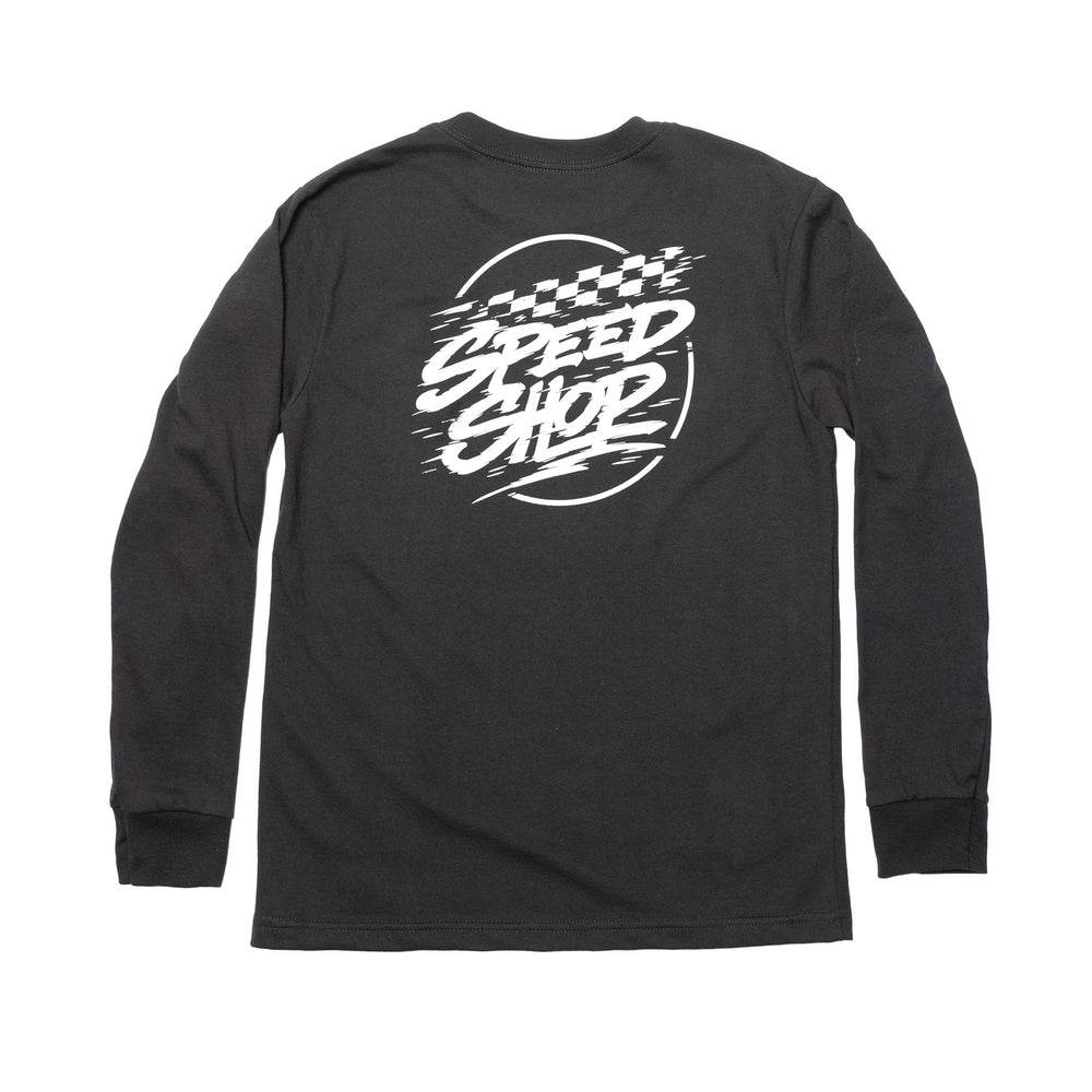 Fasthouse Youth Burner LS Tee Black - Rear View