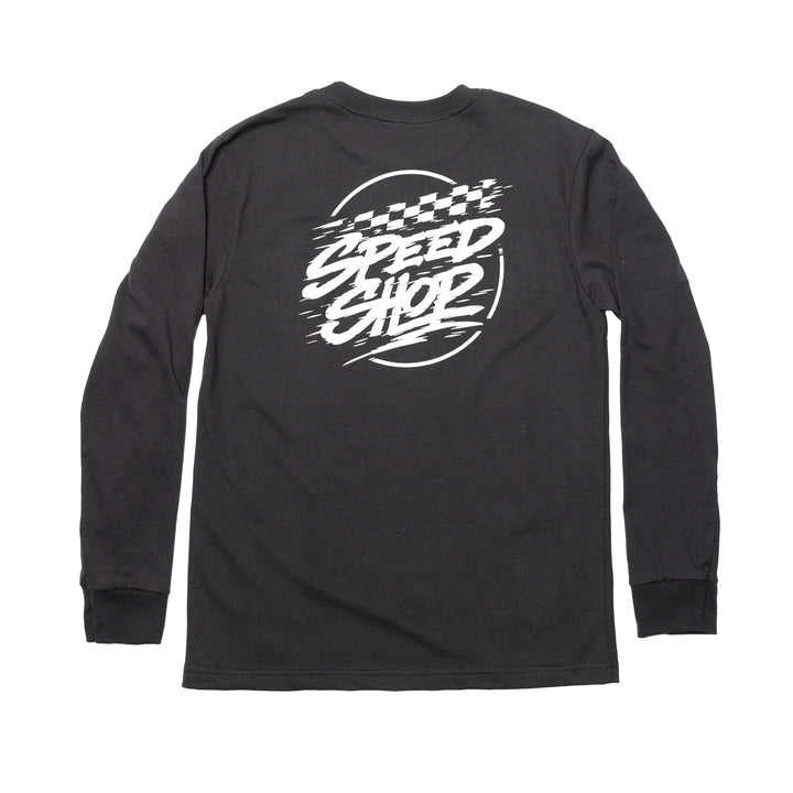 Fasthouse Youth Burner LS Tee Black - Rear View