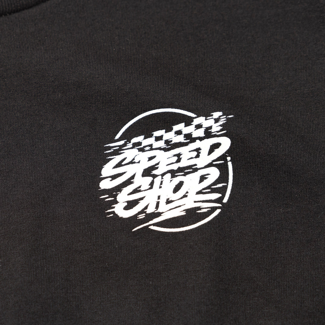 Fasthouse Youth Burner LS Tee Black - Close-Up of Graphic on Front