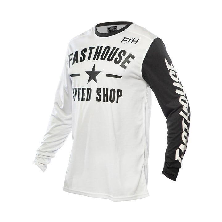 Fasthouse Youth Carbon Jersey White - Front View