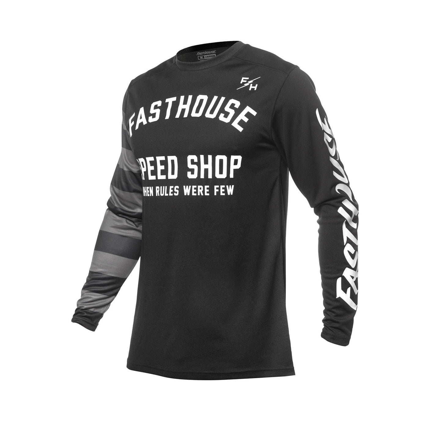 Fasthouse Youth Carbon Eternal Jersey Black/Black - Front View