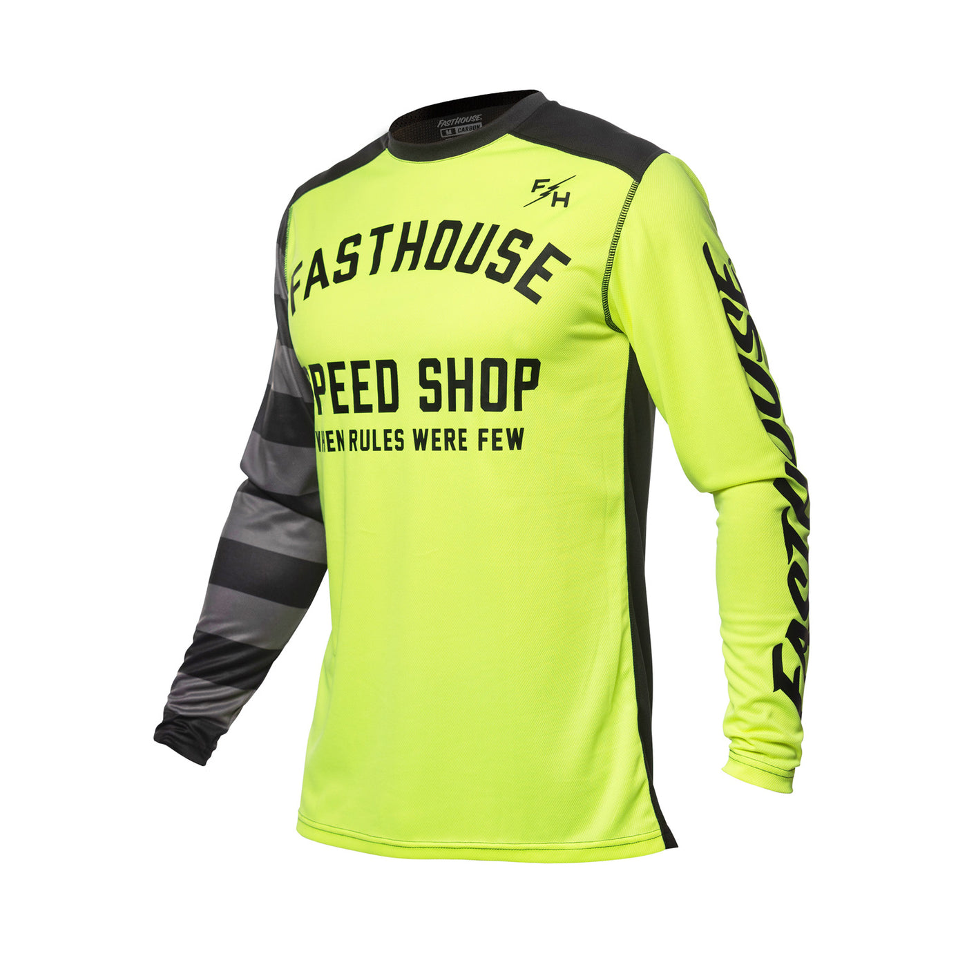 Fasthouse Youth Carbon Eternal Jersey High-Viz/Black - Front View