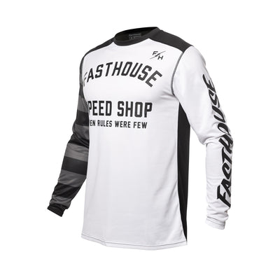 Fasthouse Youth Carbon Eternal Jersey White/Black - Front View