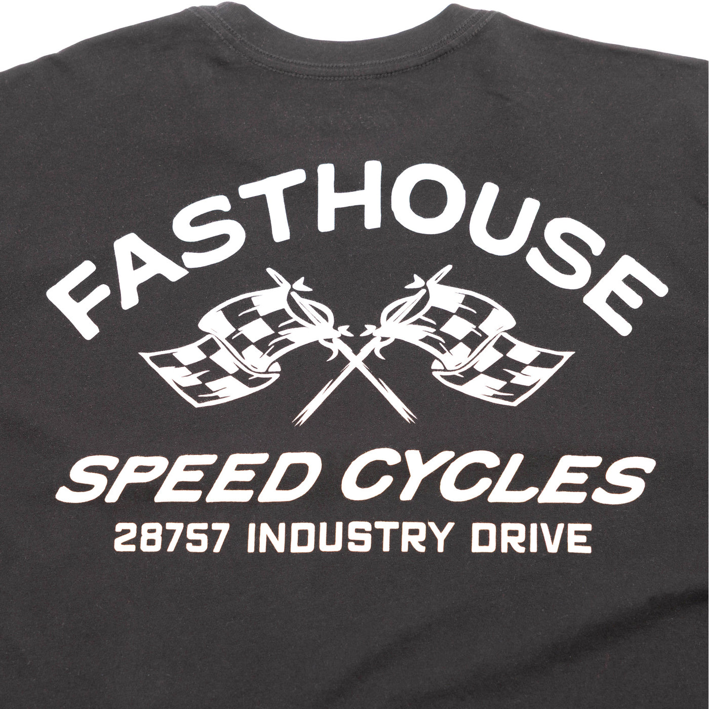 Fasthouse Youth Crown SS Tee Black - Close-Up of Graphic on Back