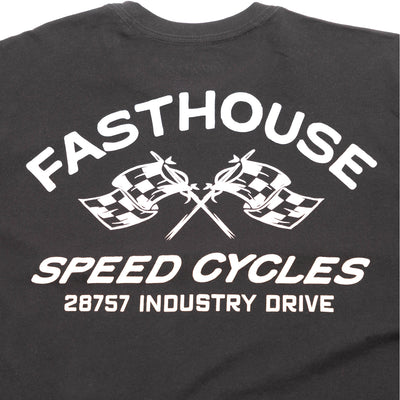 Fasthouse Youth Crown SS Tee Black - Close-Up of Graphic on Back