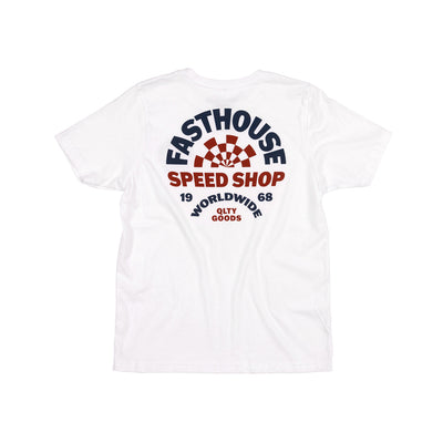 Fasthouse Youth Deco Tee White - Rear View