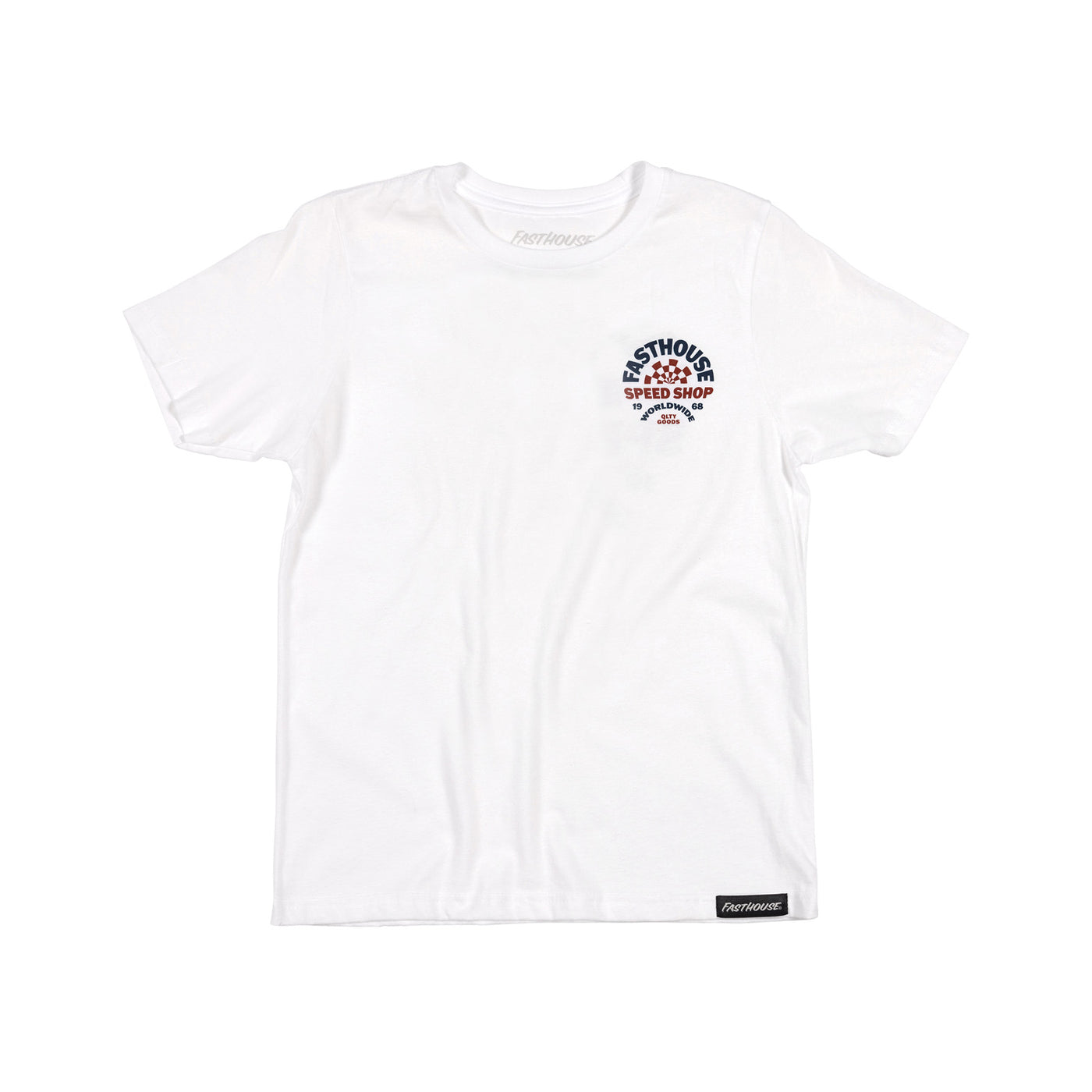 Fasthouse Youth Deco Tee White - Front View