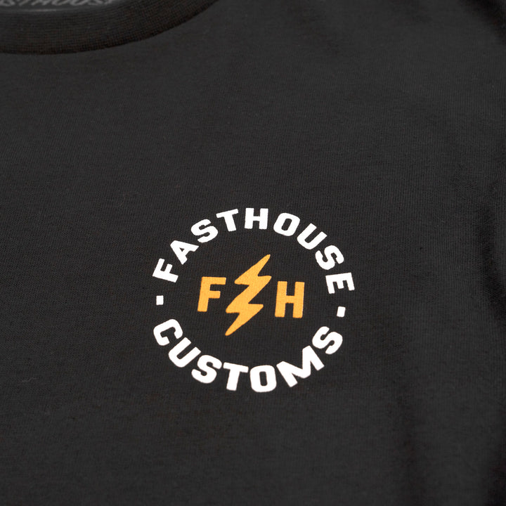 Fasthouse Youth Easy Rider Long Sleeve Tee Black - Close-up of Graphic on Front