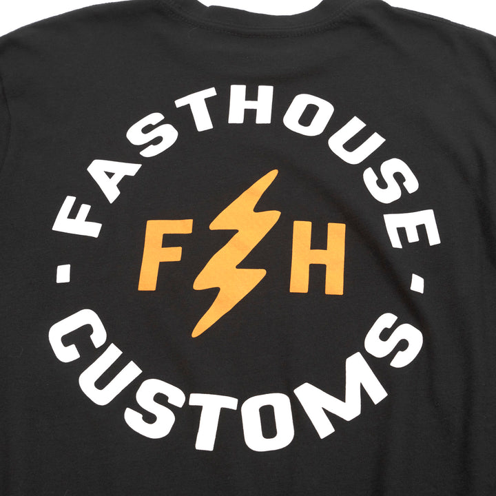 Fasthouse Youth Easy Rider Long Sleeve Tee Black - Close-up of Graphic on Back