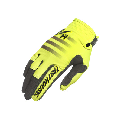 Fasthouse Youth Elrod Hypersonic Gloves Hi-Viz - Back of Right Hand View