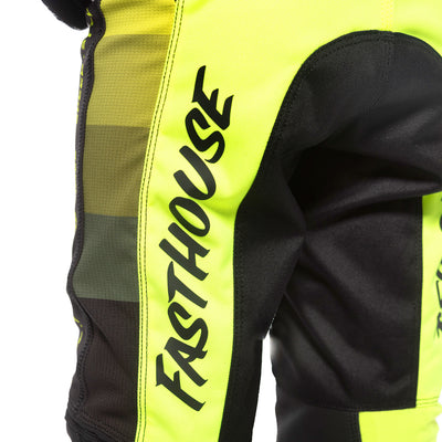 Fasthouse Youth Elrod Hypersonic Pant Hi-Viz - Close-Up Rear Left Thigh Graphic