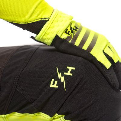 Fasthouse Youth Elrod Hypersonic Pant Hi-Viz - Close-Up of Knee Graphic