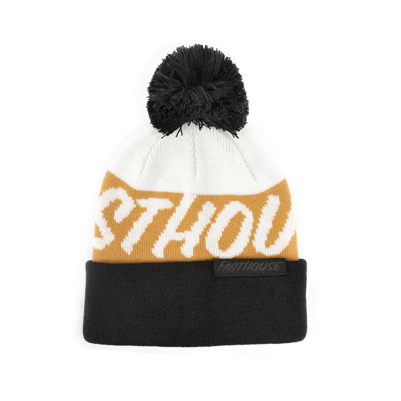 Fasthouse Youth Fastball Beanie Cream/Black - Front View