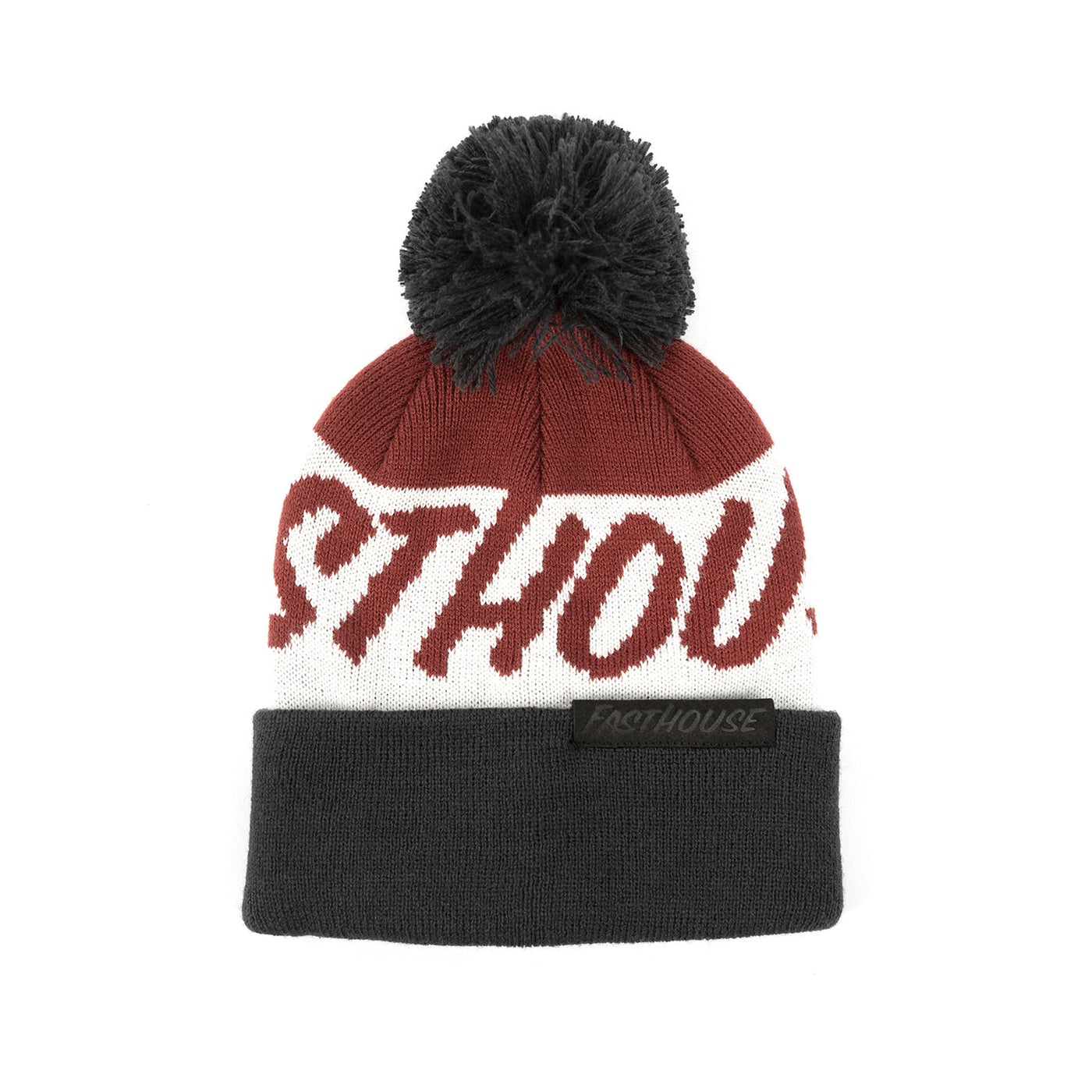 Fasthouse Youth Fastball Beanie Rust/Smoked Navy - Front View