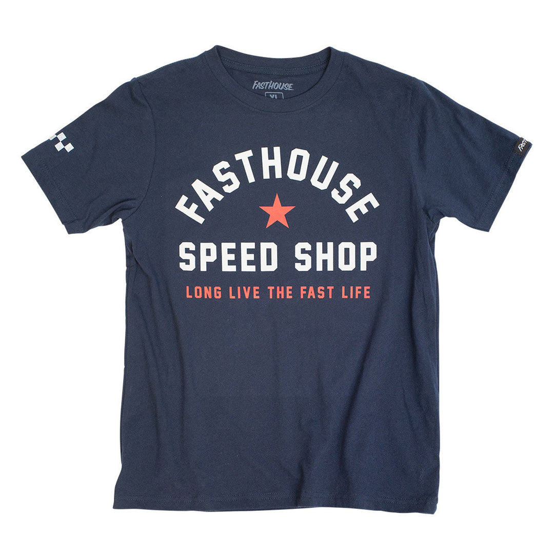 Fasthouse Youth Fast Life Tee Indigo - Front View