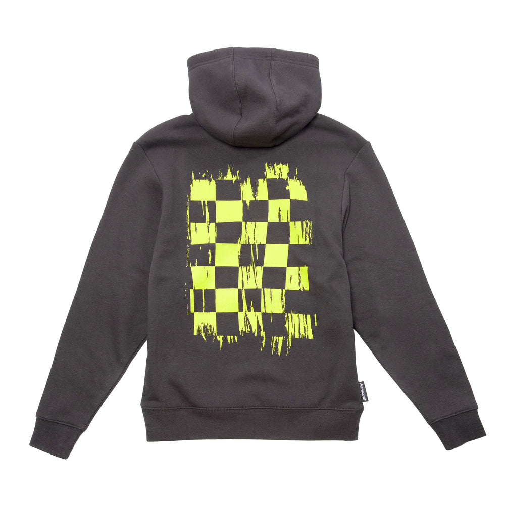 Fasthouse Youth Fray Hooded Pullover Black - Rear View