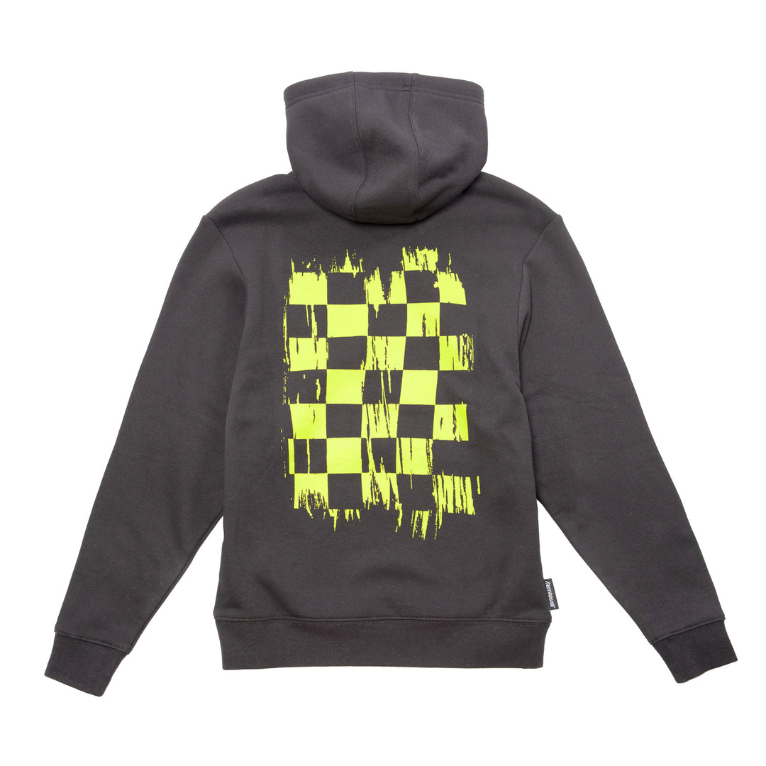 Fasthouse Youth Fray Hooded Pullover Black - Rear View