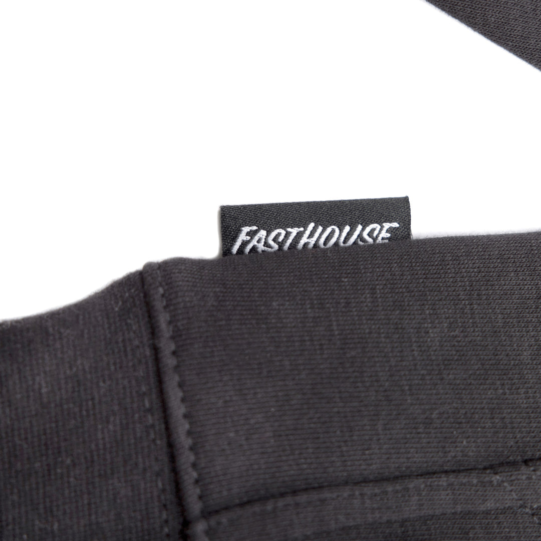 Fasthouse Youth Fray Hooded Pullover Black - Close-Up of Logo Tag in Side Seam