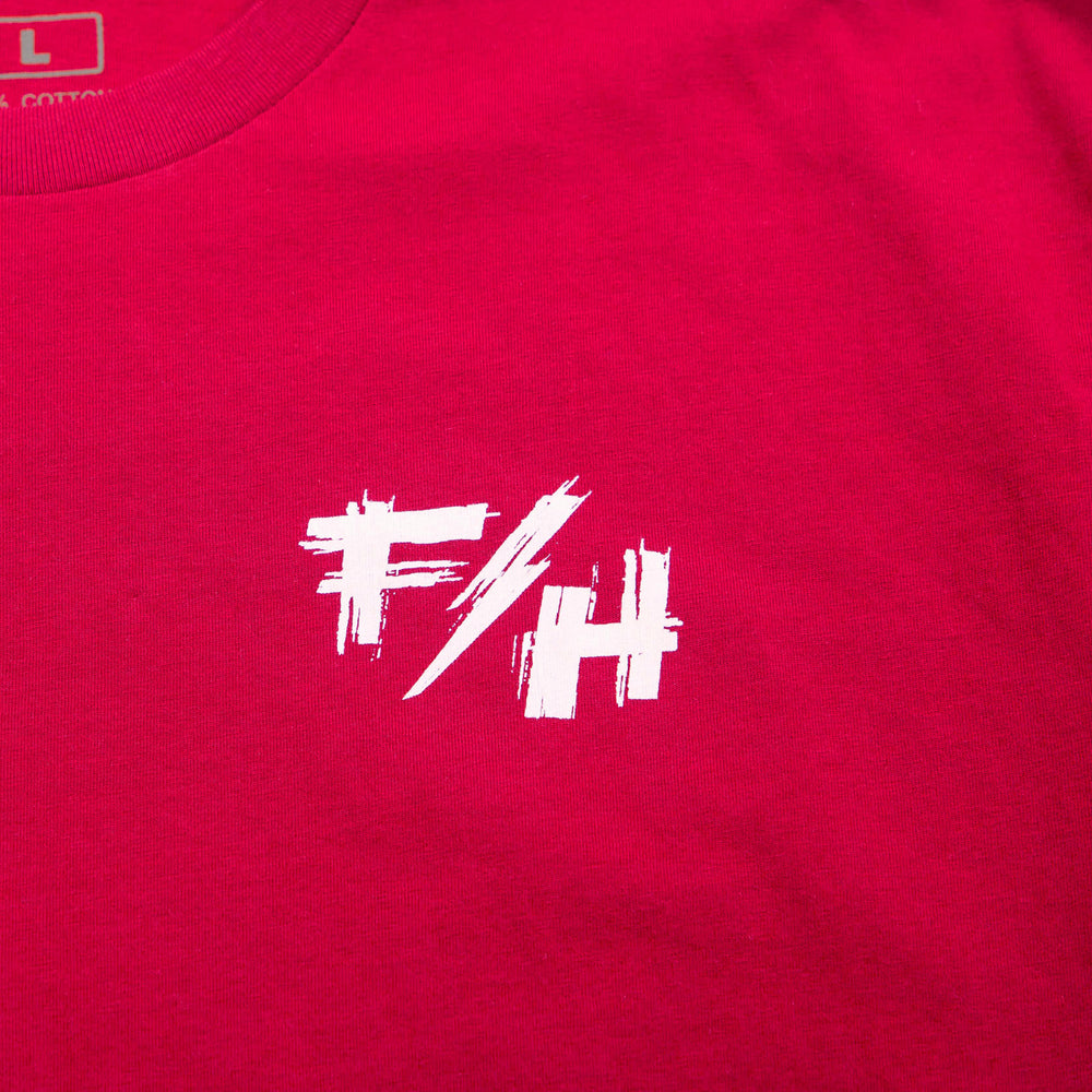 Fasthouse Youth Fray SS Tee Cardinal - Close-Up of Graphic on Front