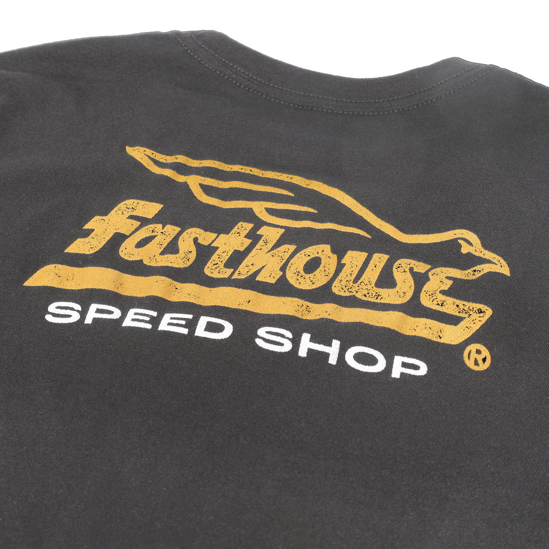 Fasthouse Youth Gilmore SS Tee Black - Close-Up of Graphic on Back
