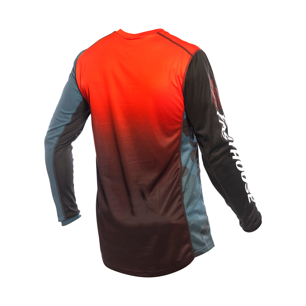 Fasthouse Youth Grindhouse Bereman Jersey Black/Infrared - Rear View