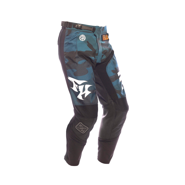 Fasthouse Youth Grindhouse Bereman Pant Blue Camo - Front Right Side View