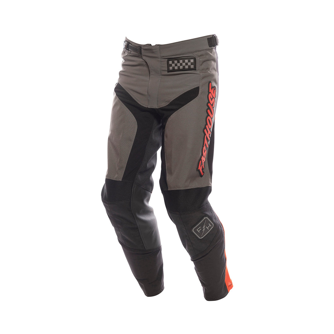 Fasthouse Youth Grindhouse Pant Gray/Red - Front Left Side View