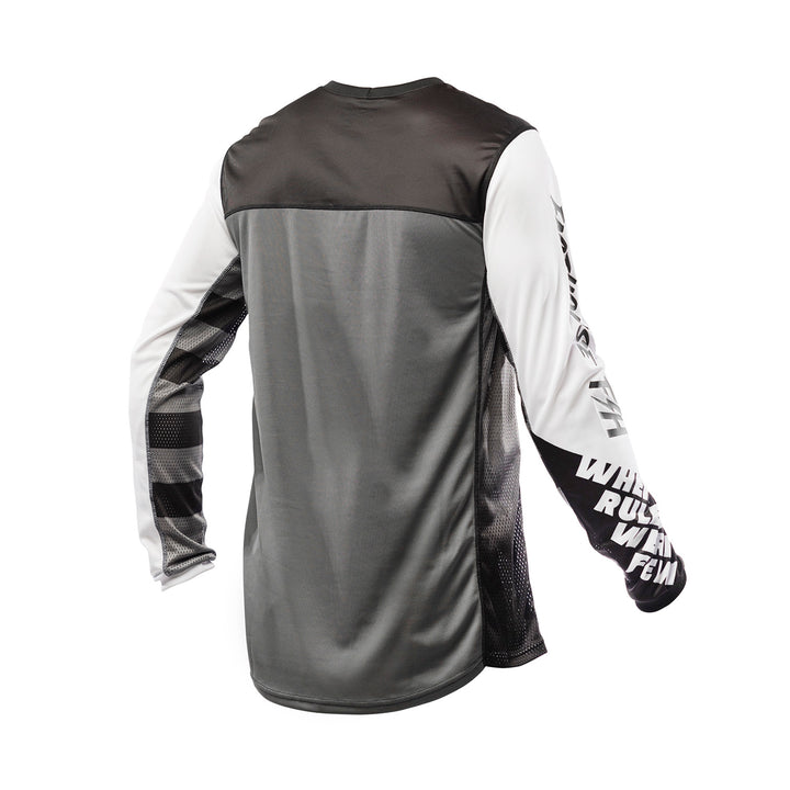 Fasthouse Youth Grindhouse Riot Jersey White/Black - Rear View