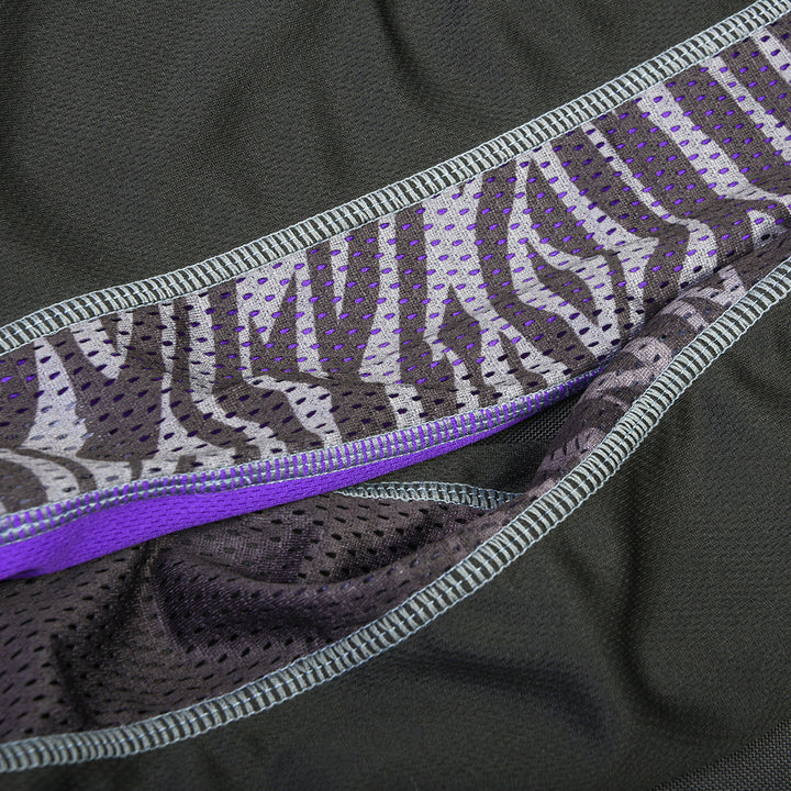 Fasthouse Youth Grindhouse Rufio Jersey Black/Purple - Close-Up of Side and Sleeve Ventilation