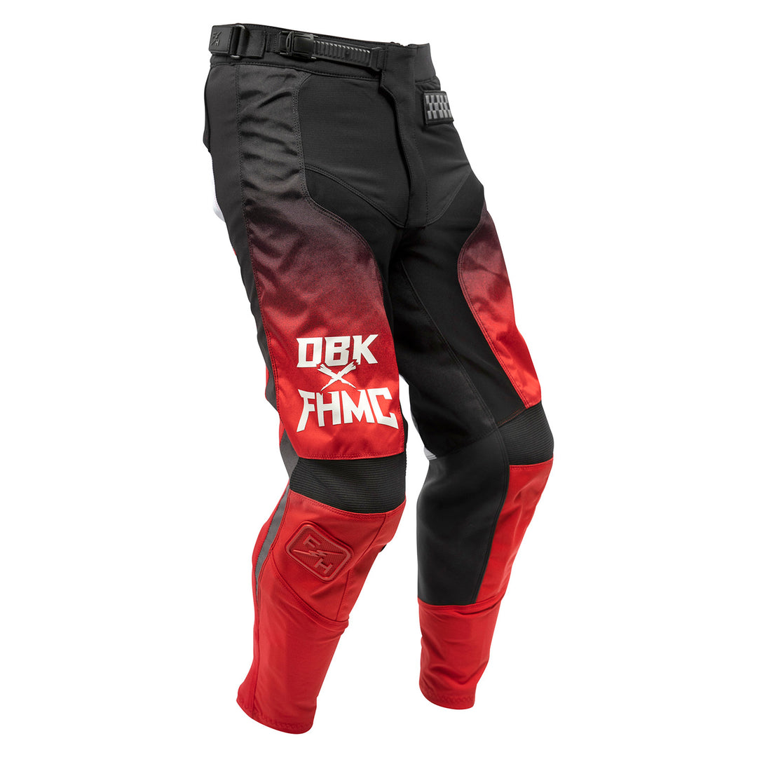 Fasthouse Youth Grindhouse Twitch Pant Black/Red - Front Right Side View