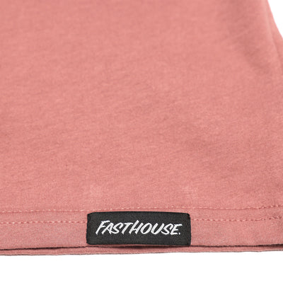 Fasthouse Girl's Vow Tee Mauve - Close-Up of Tag Sewn into Hem