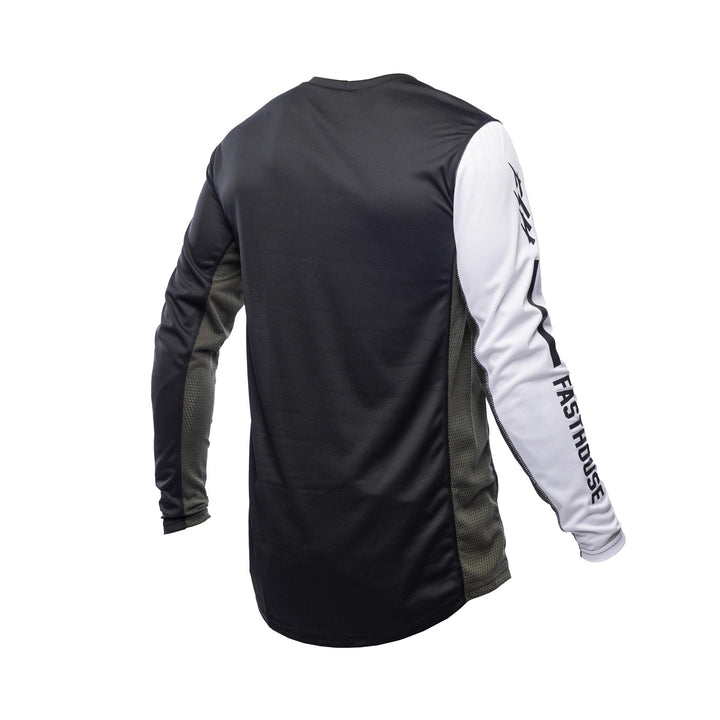 Fasthouse Youth Grindhouse Hudson Jersey Black/White - Rear View
