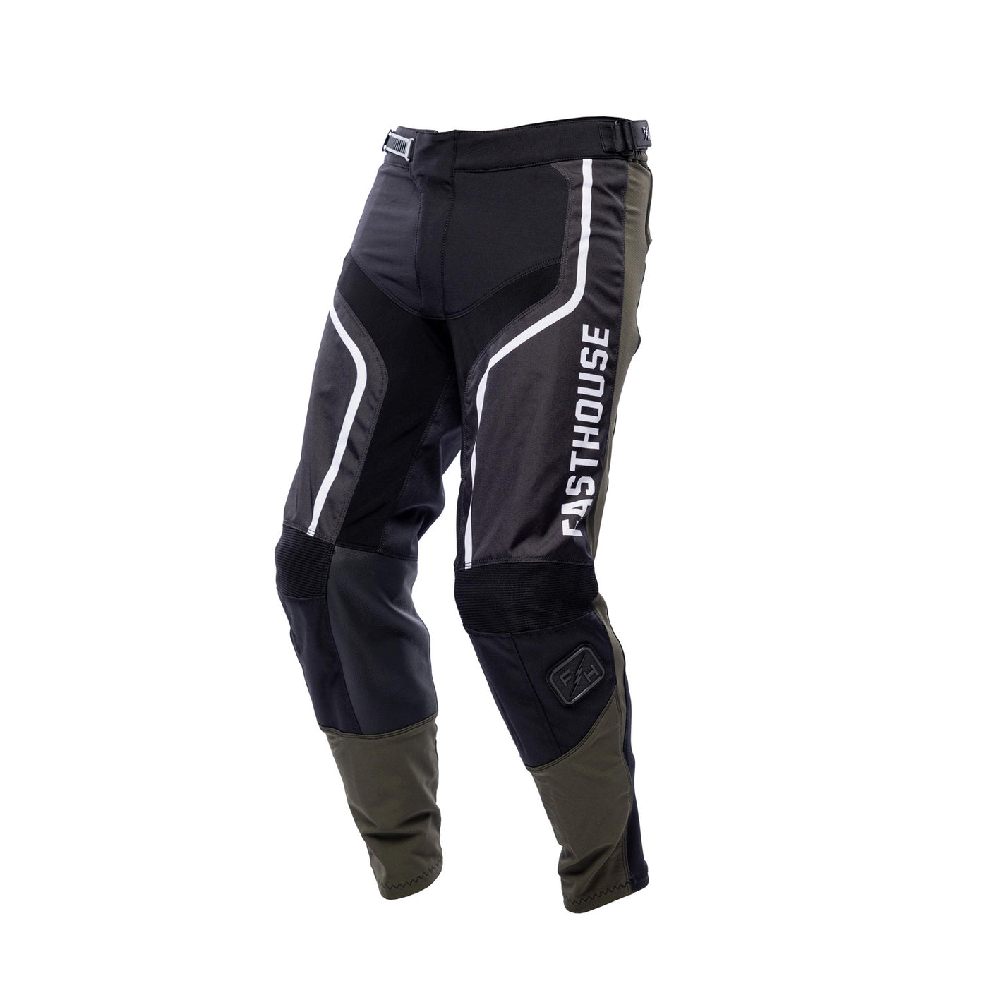 Fasthouse Youth Grindhouse Hudson Pants Black/White - Front Left Side View