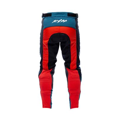 Fasthouse Youth Grindhouse Hudson Pants Blue/Red - Rear View