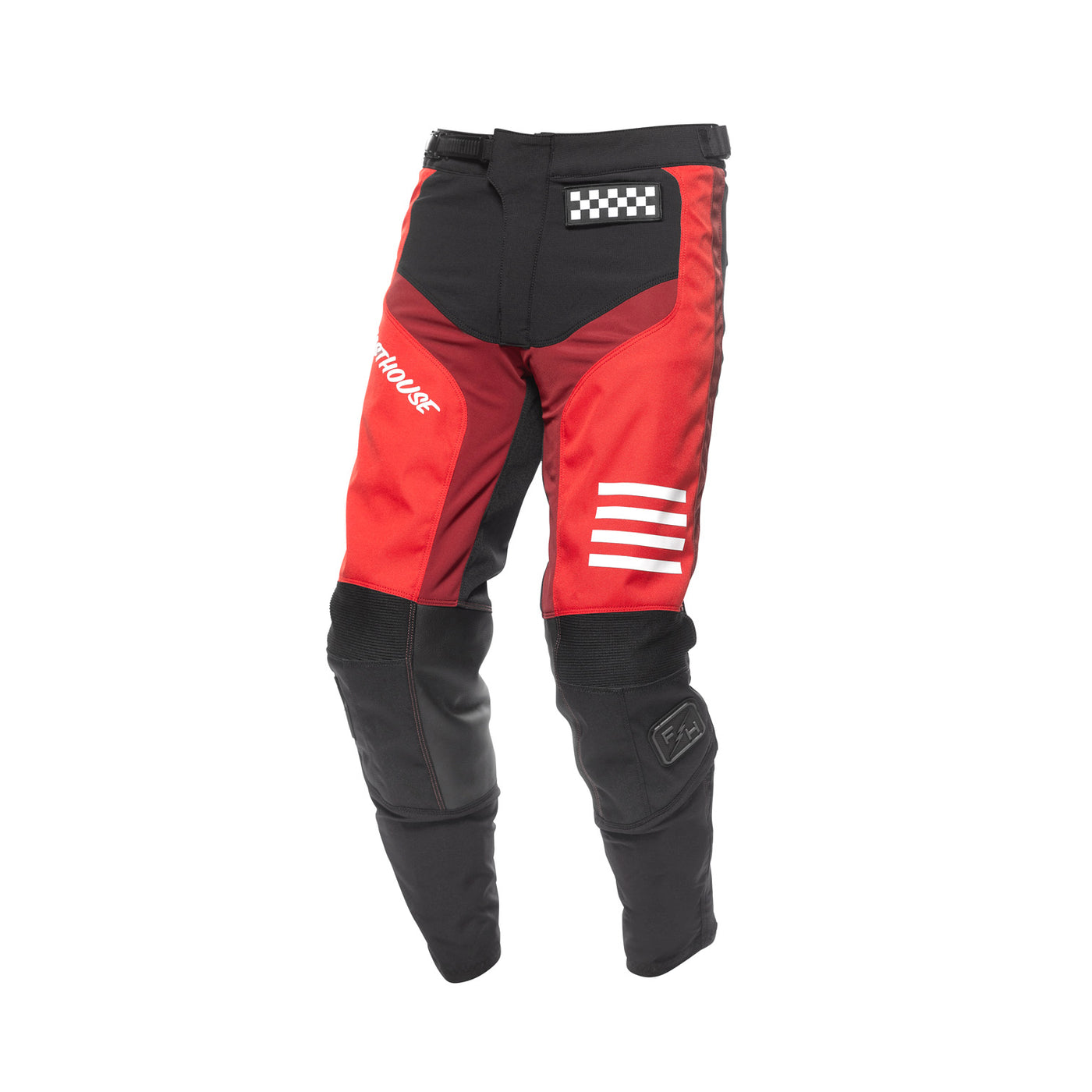 Fasthouse Youth Grindhouse Mod Pant Red/Black - Front Left Side View