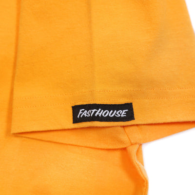 Fasthouse Youth Ignite Tee Vintage Gold - Close-Up of Tag Sewn into Sleeve Hem