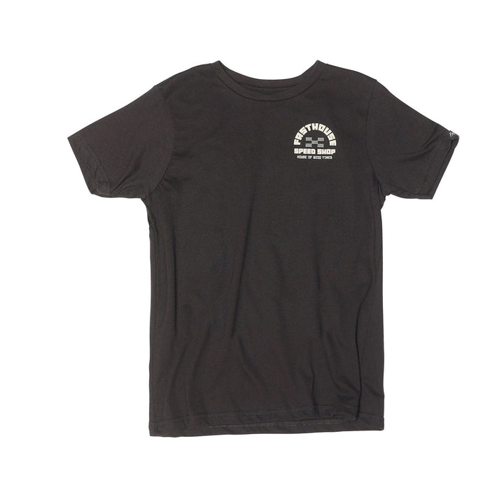Fasthouse Youth Iron Steed Tee Black - Front View